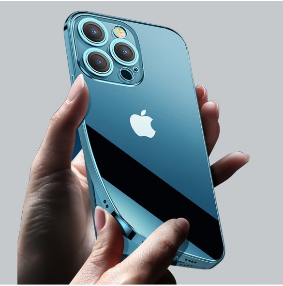 Joyroom Chery Mirror Case Skal till iPhone 13 Metallisk ram Blå (JR-BP907 kungblå)