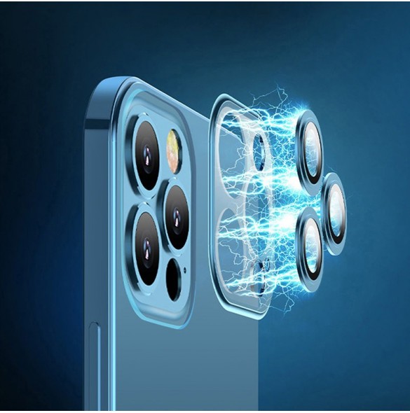 Joyroom Chery Mirror Case Skal till iPhone 13 Metallisk ram Blå (JR-BP907 kungblå)