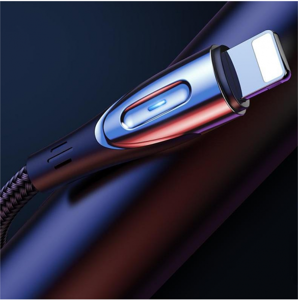 Joyroom Sharp Series snabbladdningskabel USB-A - Lightning 2,4A 3m svart (S-M411)