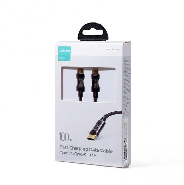 Joyroom-kabel USB Type-C - USB Type-C 100W 1,2m svart (S-CC100A12)