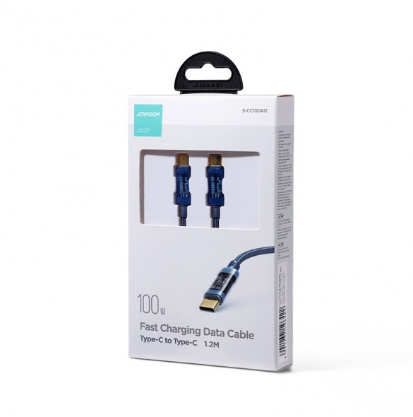Joyroom-kabel USB Type-C - USB Type-C 100W 1,2 m blå (S-CC100A12)