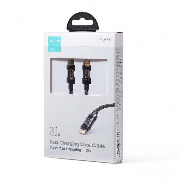 Joyroom-kabel USB Typ C - Lightning PD 20W 2m svart (S-CL020A20-svart)