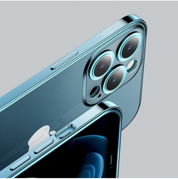 Joyroom Chery Mirror Case Skal för iPhone 13 Pro Metallisk ram Silver (JR-BP908 silver)