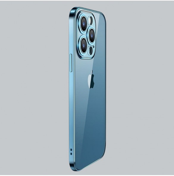 Joyroom Chery Mirror Case Skal för iPhone 13 Pro Metallisk ram Silver (JR-BP908 silver)