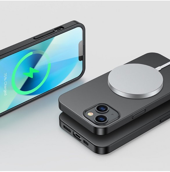 Joyroom 360 Full Case fram och bak skal för iPhone 13 + skärmskydd i härdat glas svart (JR-BP927 svart)