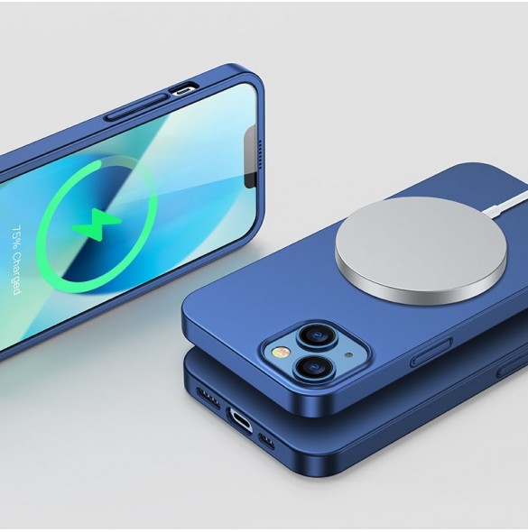 Joyroom 360 Full Case fram och bak skal för iPhone 13 + skärmskydd i härdat glas blå (JR-BP927 blå)