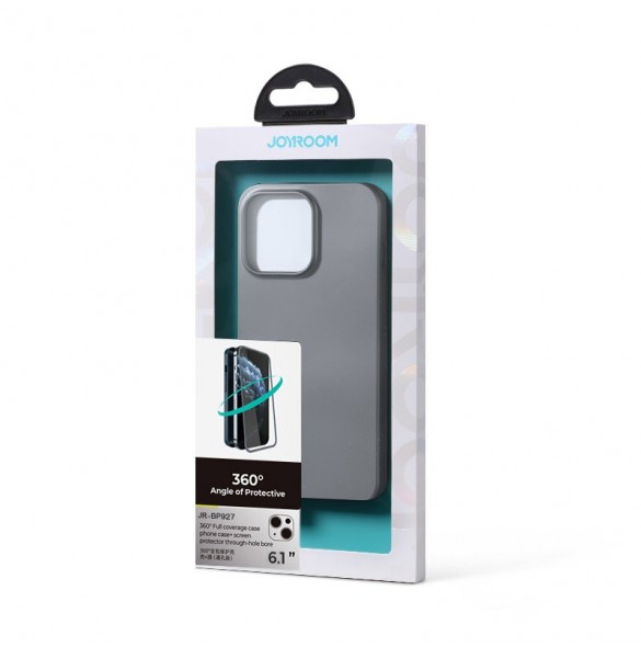 Joyroom 360 Full Case fram och bak skal för iPhone 13 + skärmskydd i härdat glas grå (JR-BP927 tranish)