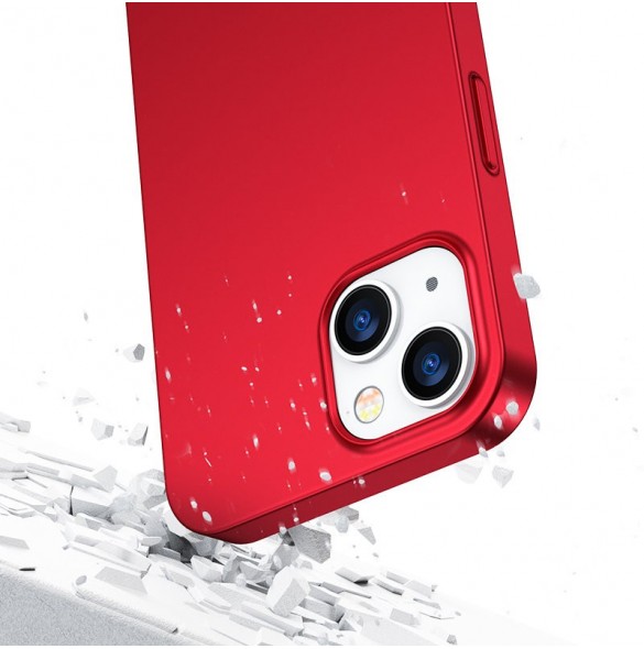 Joyroom 360 Full Case fram och bak skal för iPhone 13 + skärmskydd i härdat glas rött (JR-BP927 röd)