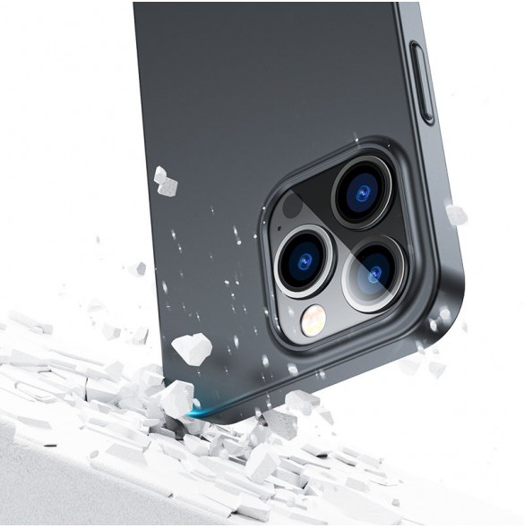 Joyroom 360 Full Case fram och bak skal till iPhone 13 Pro + skärmskydd i härdat glas svart (JR-BP935 svart)