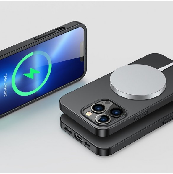 Joyroom 360 Full Case fram och bak skal till iPhone 13 Pro + skärmskydd i härdat glas svart (JR-BP935 svart)