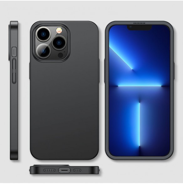 Joyroom 360 Full Case fram och bak skal till iPhone 13 Pro + skärmskydd i härdat glas svart (JR-BP935 svart)