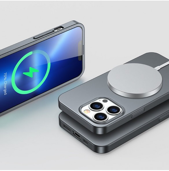 Joyroom 360 Full Case fram och bak skal till iPhone 13 Pro + skärmskydd i härdat glas grå (JR-BP935 tranish)
