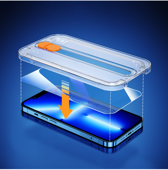 Joyroom härdat glas med monteringssats för iPhone 13 Pro Max 6.7 "transparent (JR-PF937)
