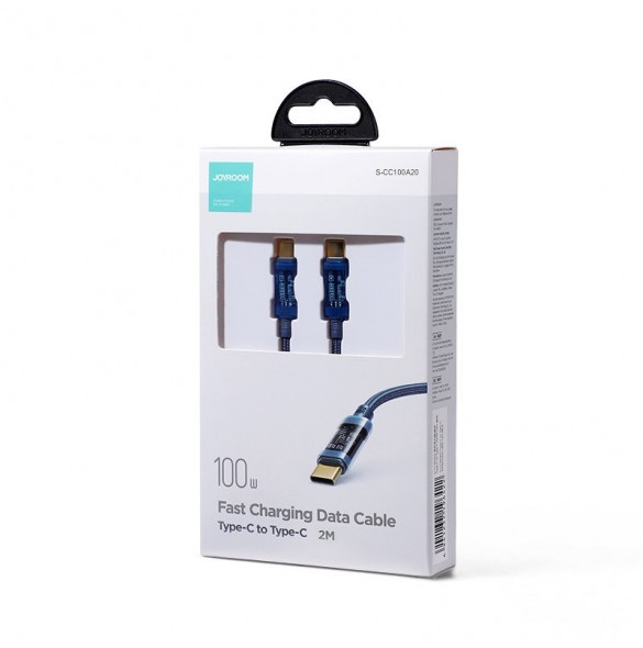 Joyroom-kabel USB Type-C - USB Type-C 100W 2m blå (S-CC100A20)