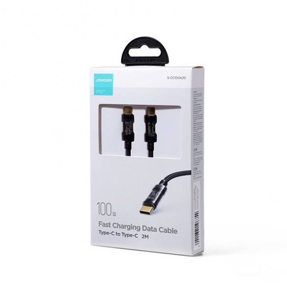 Joyroom-kabel USB Type-C - USB Type-C 100W kabel 2m svart (S-CC100A20)