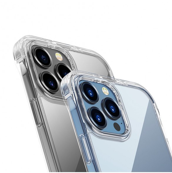 Joyroom Defender magnetiskt fodral för iPhone 13 robust hölje med krokar kickstand transparent (MagSafe-kompatibel)
