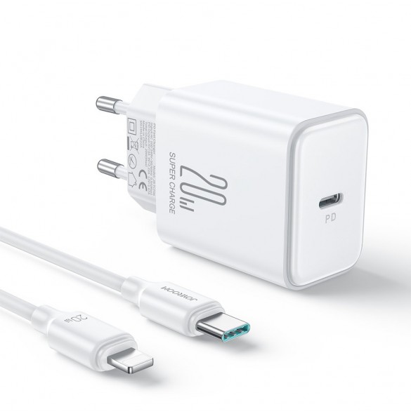20W USB C PD-laddare med USB C-kabel - Lightning Joyroom JR-TCF06
