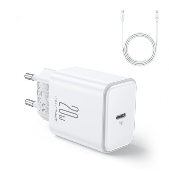 20W USB C PD-laddare med USB C-kabel - Lightning Joyroom JR-TCF06