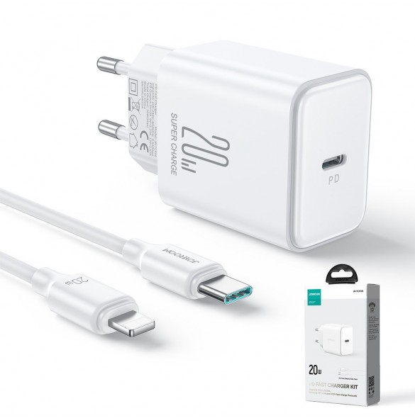 20W USB C PD-laddare med USB C-kabel - Lightning Joyroom JR-TCF06