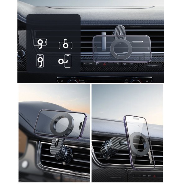 Magnetisk bilhållare för iPhone med MagSafe Joyroom JR-ZS355 - svart
