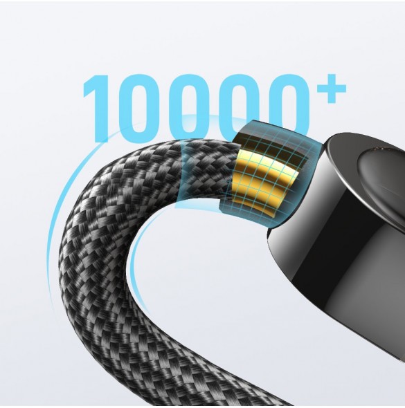 Joyroom USB-kabel - USB C 66W för snabbladdning och dataöverföring 1,2 m svart (S-AC066A4)