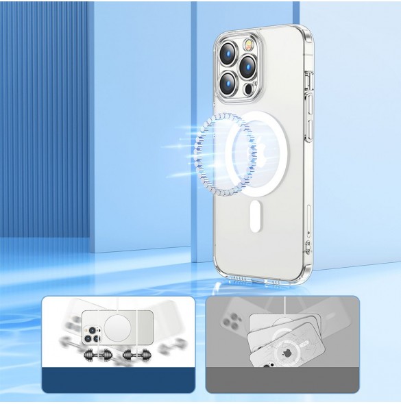 Joyroom 14D magnetfodral Magnetfodral för iPhone 14 Plus Kompatibel med MagSafe transparent (JR-14D7)