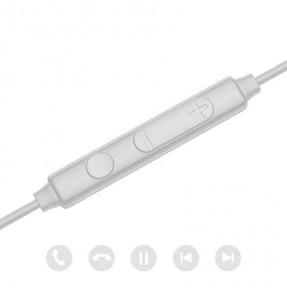 Joyroom In-Ear USB Typ C hörlurar med fjärrkontroll och mikrofon svart (JR-EC03 svart)