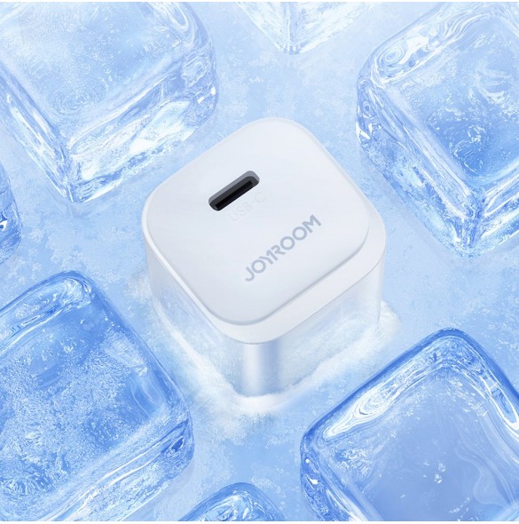 Mini USB C Laddare 20W PD med USB C-kabel - Lightning Joyroom JR-TCF02 - Vit