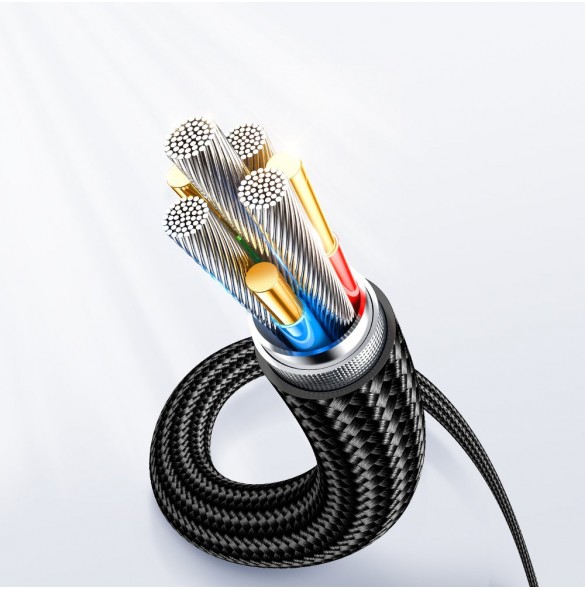 Joyroom USB C - USB C 100W kabel för snabb laddning och dataöverföring 1,2 m svart (S-CC100A4)