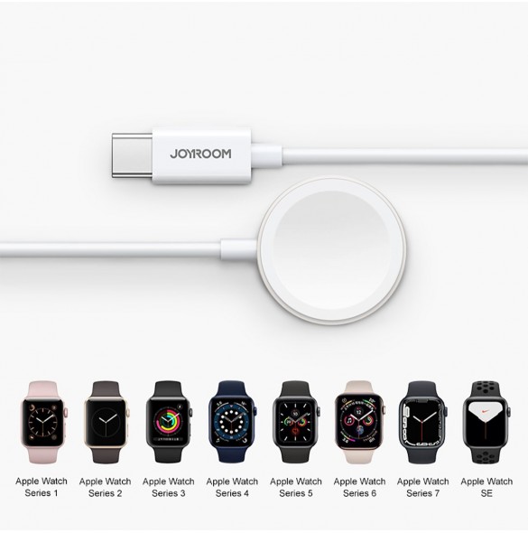 Joyroom-kabel med induktionsladdare för Apple Watch 1,2m vit (S-IW004)