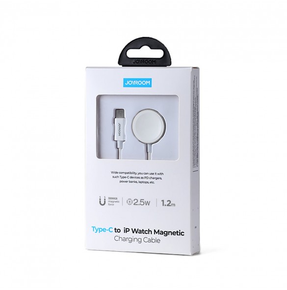 Joyroom-kabel med induktionsladdare för Apple Watch 1,2m vit (S-IW004)