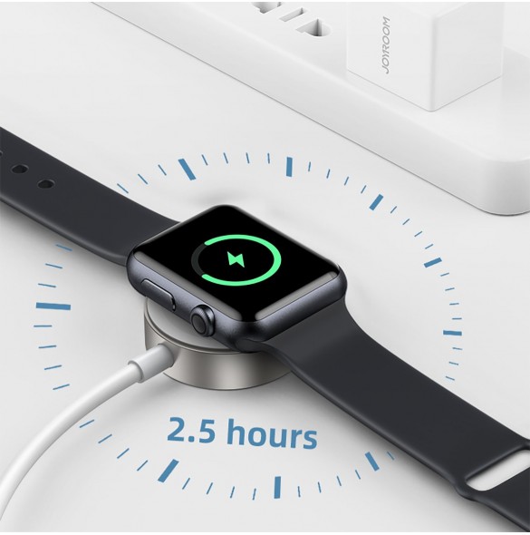 Joyroom-kabel med induktionsladdare för Apple Watch 1,2m vit (S-IW004)