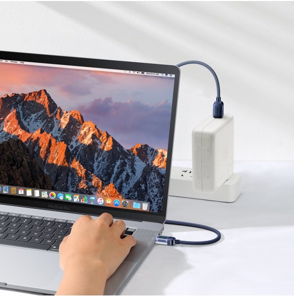 Joyroom USB C - USB C 100W kabel för snabb laddning och dataöverföring 1,2 m blå (S-CC100A4)