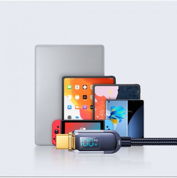 Joyroom USB C - USB C 100W kabel för snabb laddning och dataöverföring 1,2 m blå (S-CC100A4)
