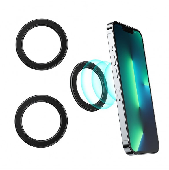 Joyroom Set med magnetiska monteringsringar för smartphone / surfplatta 2 st Svart (JR-Mag-M1)