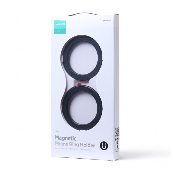Joyroom Set med magnetiska monteringsringar för smartphone / surfplatta 2 st Svart (JR-Mag-M1)