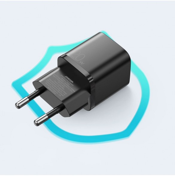 Joyroom snabb väggladdare USB Typ C 20W Power Delivery Quick Charge 3.0 AFC svart (L-P202)