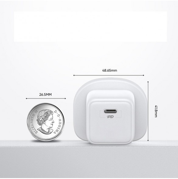 Joyroom Fast USB Typ C Väggladdare 25W 3A UK-kontakt Vit (L-P251)