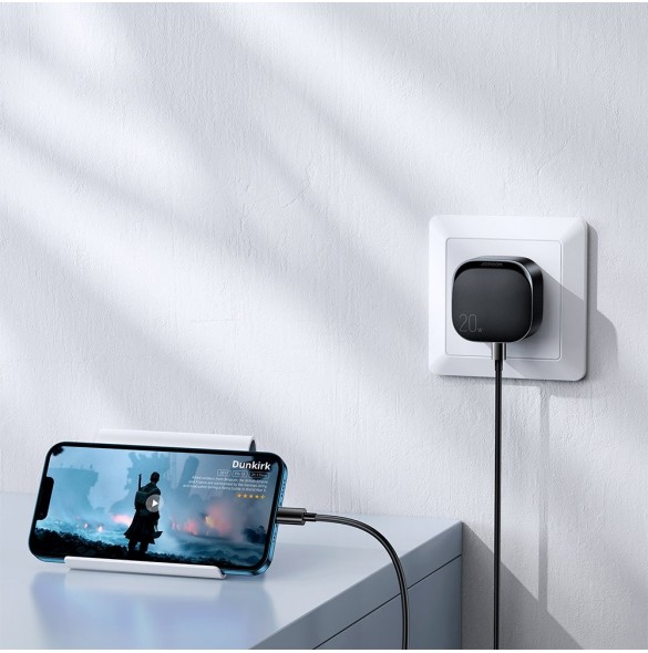 Liten snabb USB Typ C PD-laddare 20W UK-kontakt Vit (L-P210)