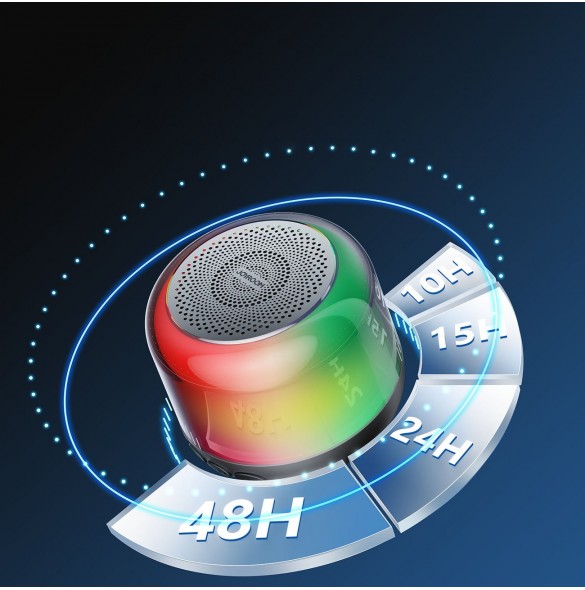 Joyroom bluetooth 5.1 RGB trådlös högtalare svart (JR-ML03)