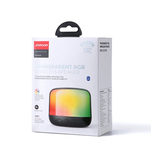 Joyroom bluetooth 5.1 RGB trådlös högtalare svart (JR-ML03)