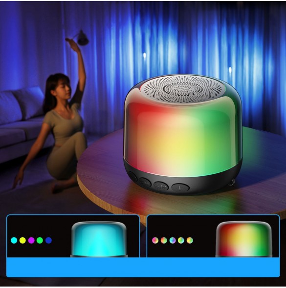 Joyroom bluetooth 5.1 RGB trådlös högtalare svart (JR-ML03)