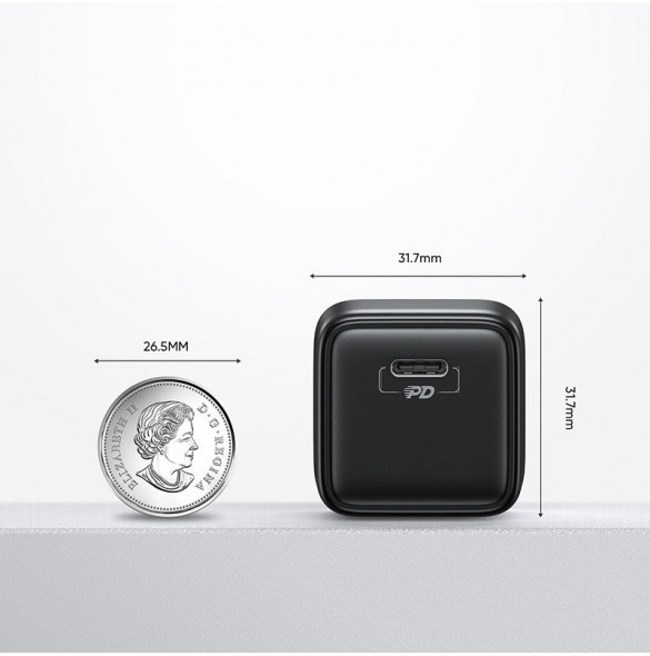 Joyroom Small Fast USB Typ C PD Laddare 25W EU-kontakt Svart (L-P251)