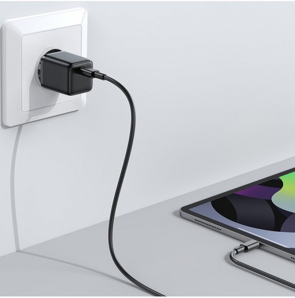 Joyroom Small Fast USB Typ C PD Laddare 25W EU-kontakt Svart (L-P251)