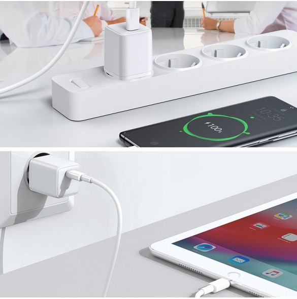 Joyroom Fast USB Typ C Väggladdare 25W 3A EU-kontakt Vit (L-P251)