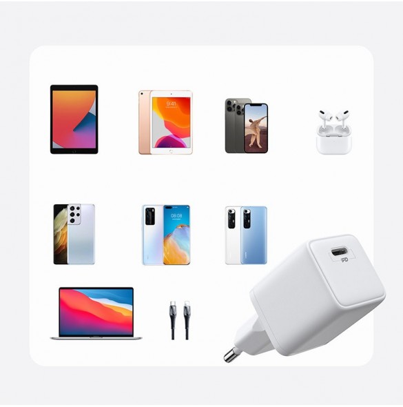 Joyroom Fast USB Typ C Väggladdare 25W 3A EU-kontakt Vit (L-P251)
