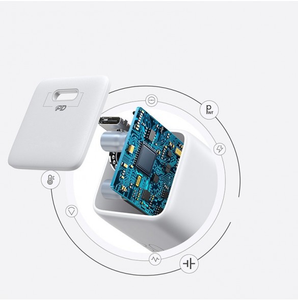 Joyroom Fast USB Typ C Väggladdare 25W 3A EU-kontakt Vit (L-P251)