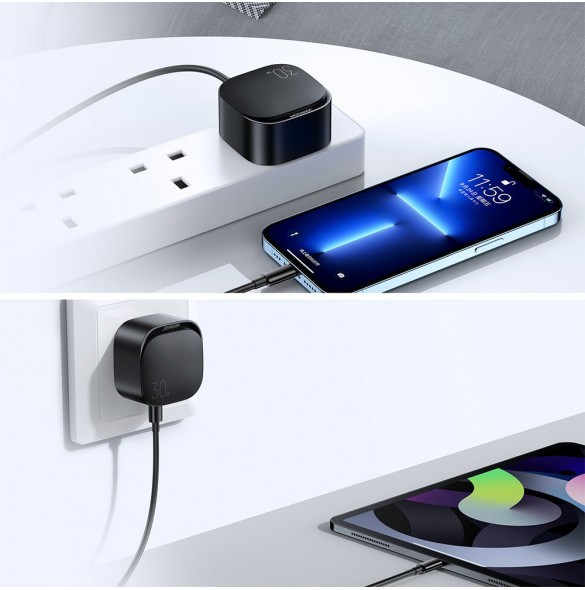 Liten snabb USB Typ C PD-laddare 20W UK-kontakt Vit (L-P307)