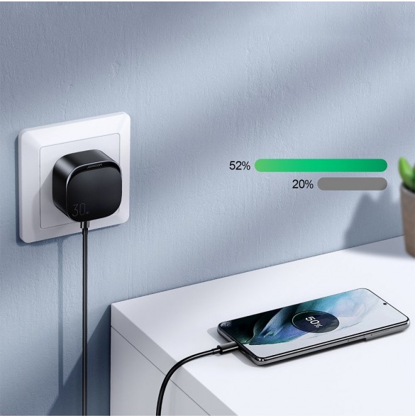 Liten snabb USB Typ C PD-laddare 20W UK-kontakt Vit (L-P307)