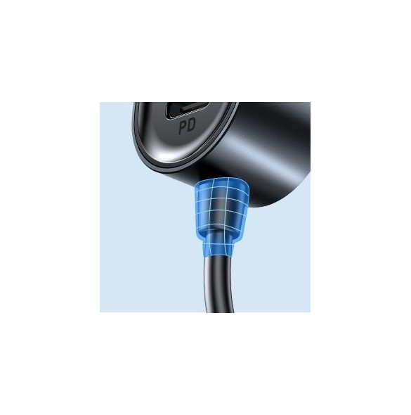 Joyroom billaddare 2xPD + 2xQC3.0 72W 1,5m svart (JR-CL05)